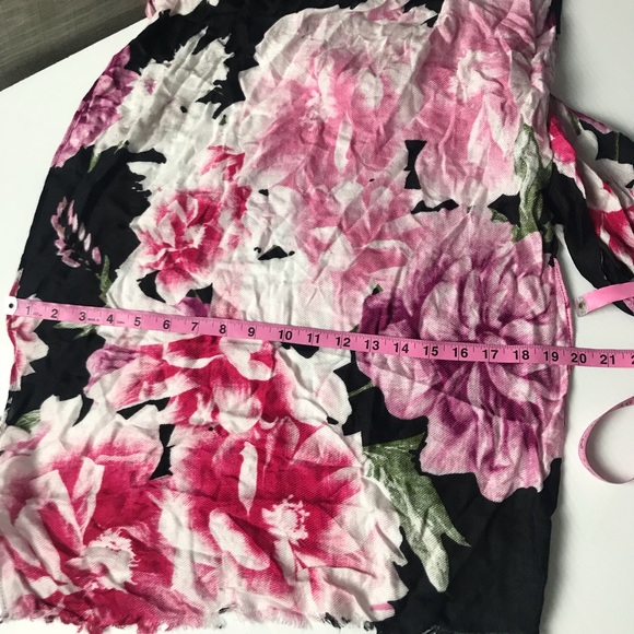 INC International black floral pashmina scarf - Picture 3 of 5